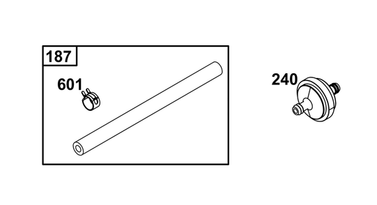 Fuel Supply Group Diagram and Parts List for 25V337-0065-G1  Briggs and Stratton Engine
